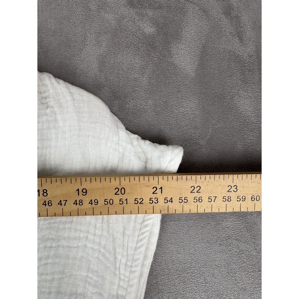 Joe's White Gauze Maxi Dress L V-Neck Smocked Waist - Picture 8 of 10
